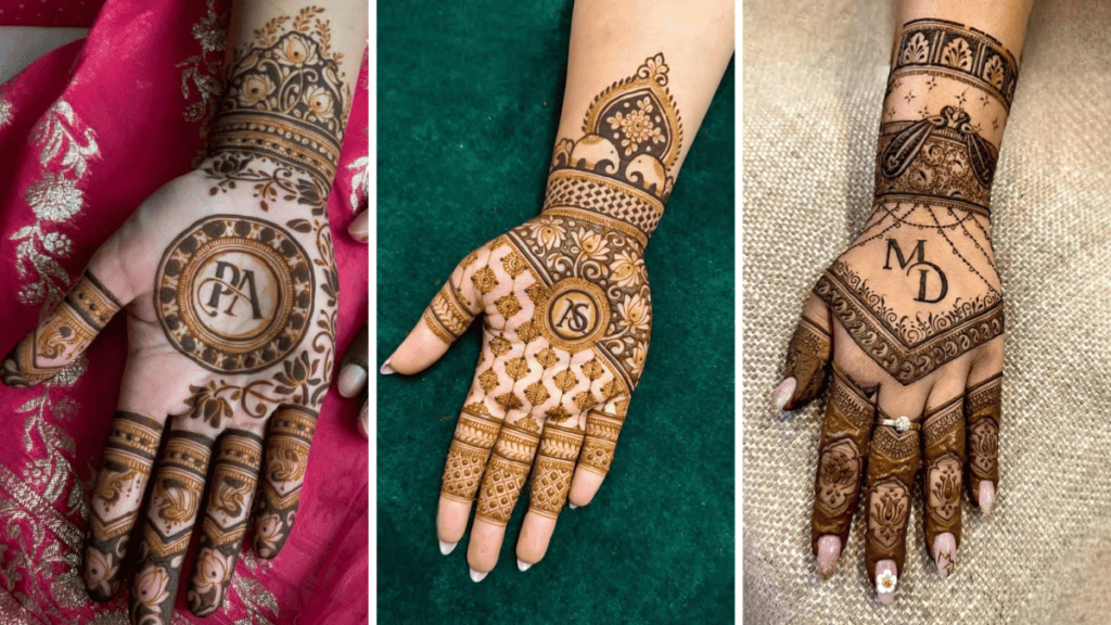 Personalized Initials Mehndi