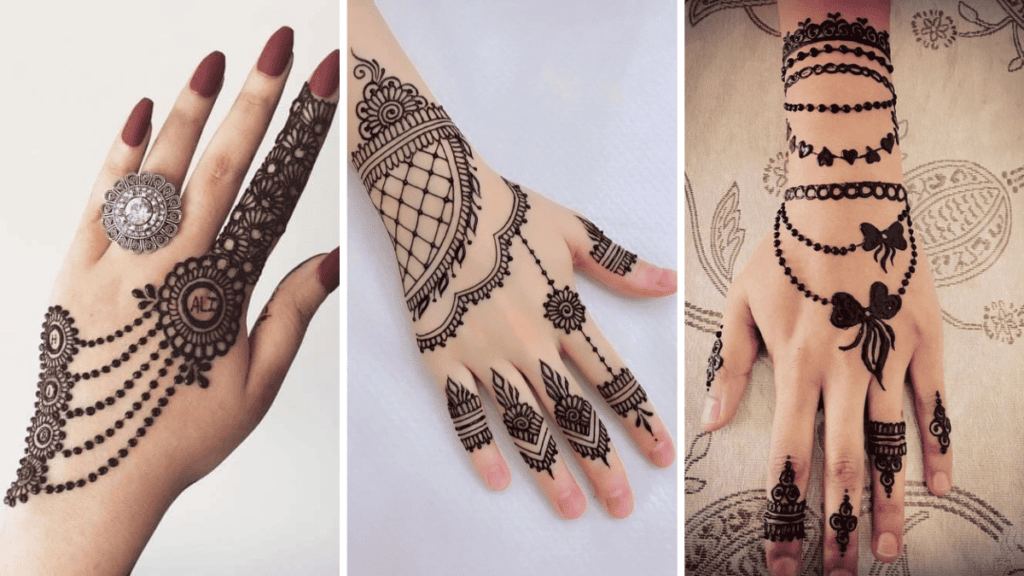 Jewellery Style Mehndi Pattern