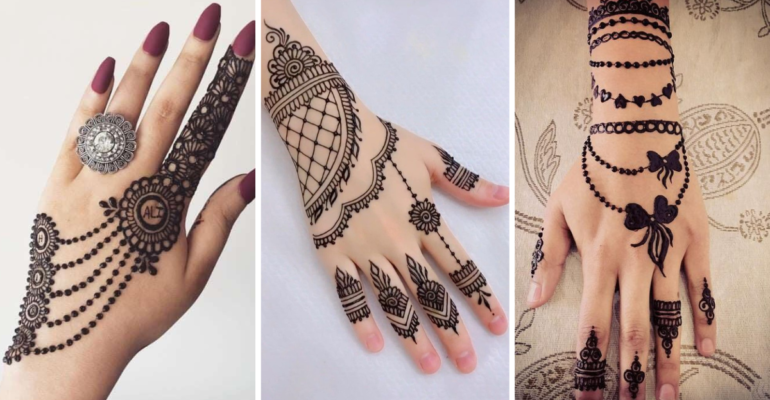 Jewellery Style Mehndi Pattern