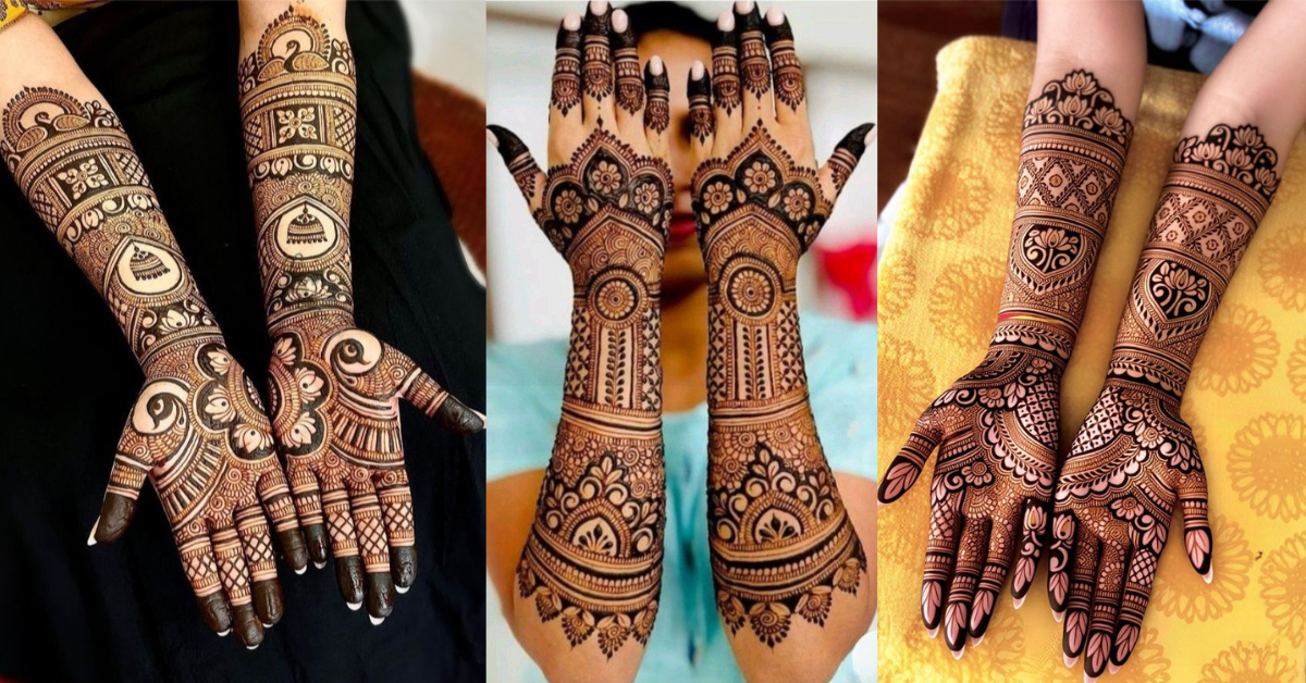 Easy modern full hand mehndi design 2026