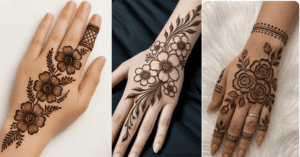 Simple Flower Stylish Back Hand Mehndi Design 2026 :