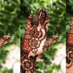 Simple Rose Mehndi Design with Beautiful Floral Pattern for Front Hand