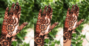 Simple Rose Mehndi Design with Beautiful Floral Pattern for Front Hand