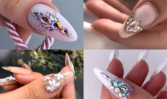 Wedding Nail Polish Colors for Indian Bride with Elegant Bridal Nail Art