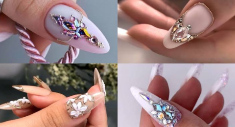 Wedding Nail Polish Colors for Indian Bride with Elegant Bridal Nail Art