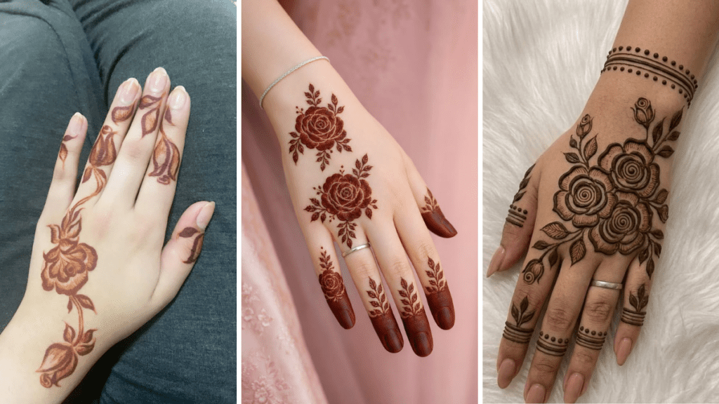 Rose Mehndi Design 2026
