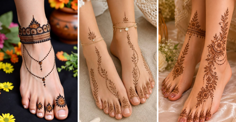 Floral Leg Mehndi 2026