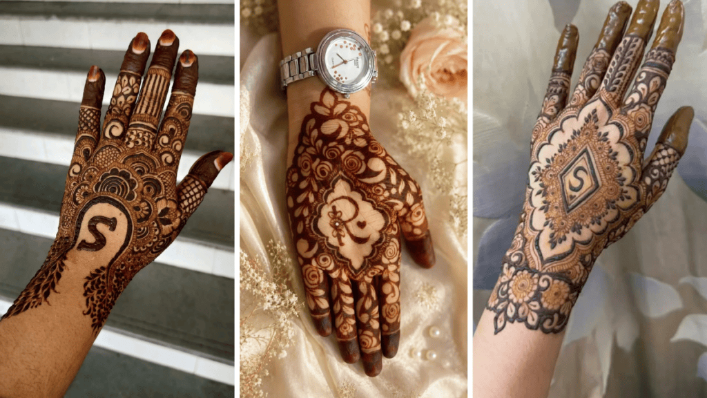 Personalized Initials Mehndi