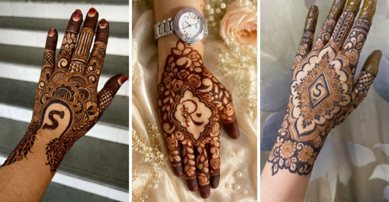 Personalized Initials Mehndi