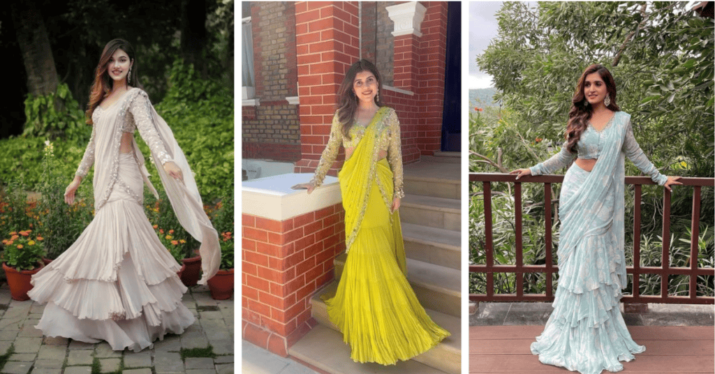 Engagement Saree Look