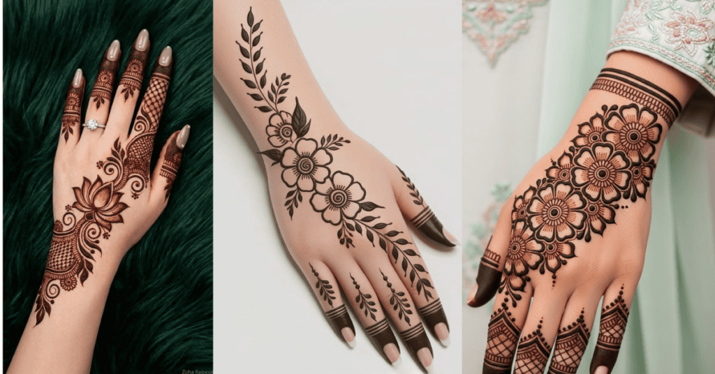 Simple Flower Stylish Back Hand Mehndi Design 2026
