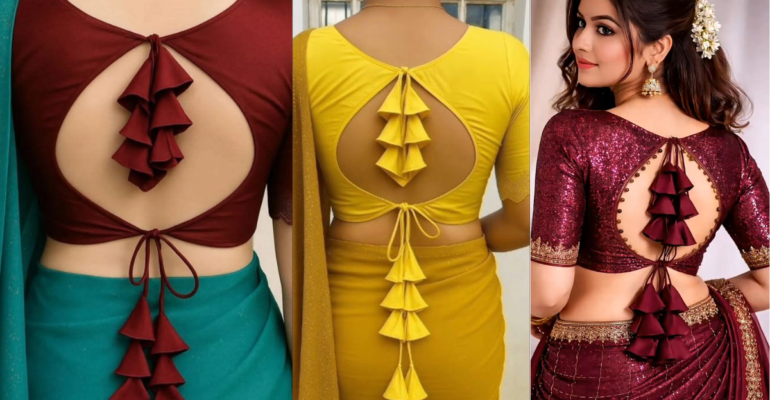 Back Neck Silk Saree Blouse Designs 2026