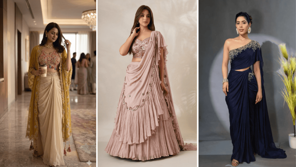 Stylish Sangeet Outfit for Girls 2026: संगीत फंक्शन में सबसे हटके दिखने के लिए बेस्ट गर्ल्स आउटफिट्स