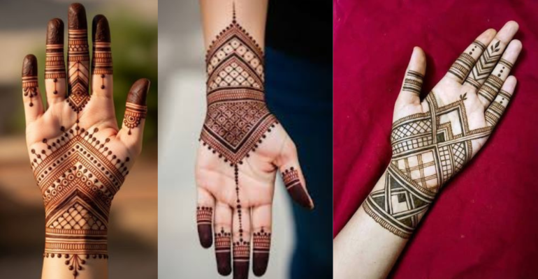 Geometric Mehndi Designs Images 2026: 8+ मॉडर्न, यूनिक और ट्रेंडिंग मेहंदी डिज़ाइन फोटो