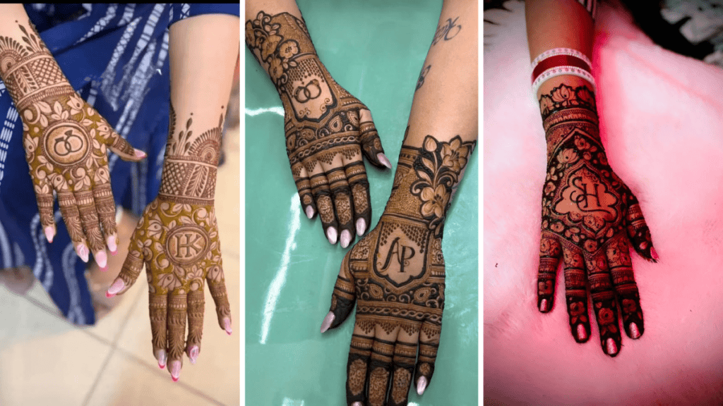 Personalized Initials Mehndi