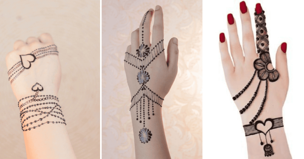 Jewellery Style Mehndi Pattern