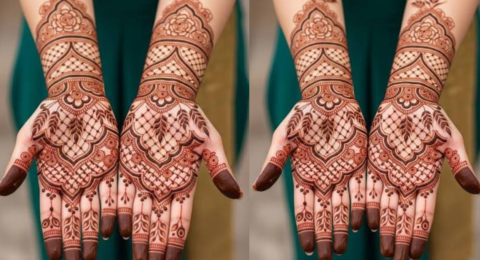 Punjabi Mehndi Design 2026 - Latest Simple Bridal Front Hand Mehndi Design
