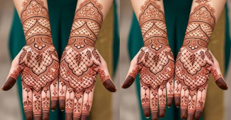 Punjabi Mehndi Design 2026 - Latest Simple Bridal Front Hand Mehndi Design