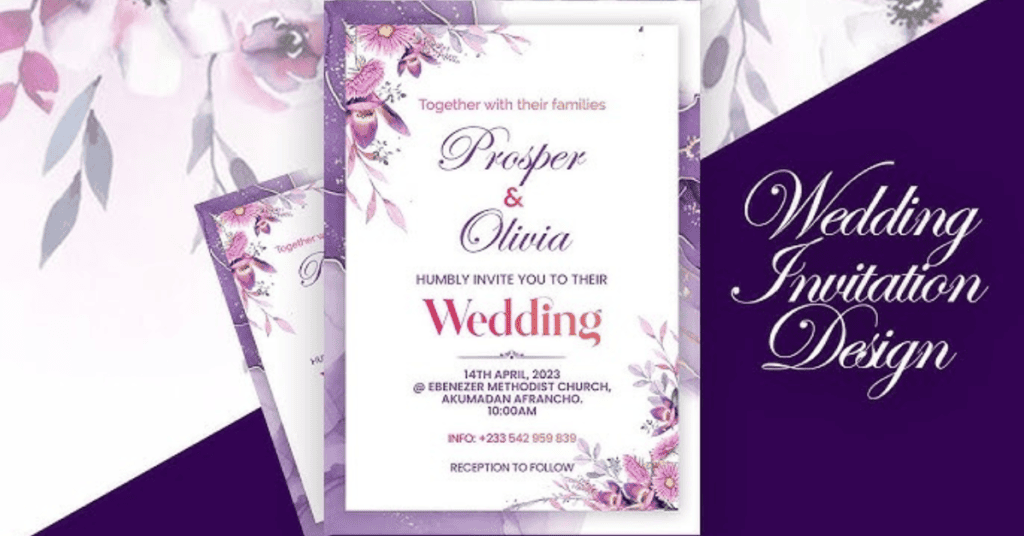 Wedding Card Design – रॉयल फ्लोरल भारतीय शादी का निमंत्रण कार्ड
