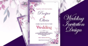 Wedding Card Design – रॉयल फ्लोरल भारतीय शादी का निमंत्रण कार्ड