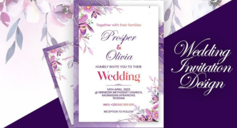 Wedding Card Design – रॉयल फ्लोरल भारतीय शादी का निमंत्रण कार्ड