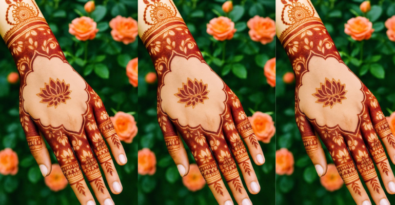 कमल मेहंदी डिज़ाइन 2026 – लेटेस्ट और खूबसूरत Lotus Mehndi Design
