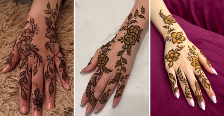 Rose Mehndi Design 2026