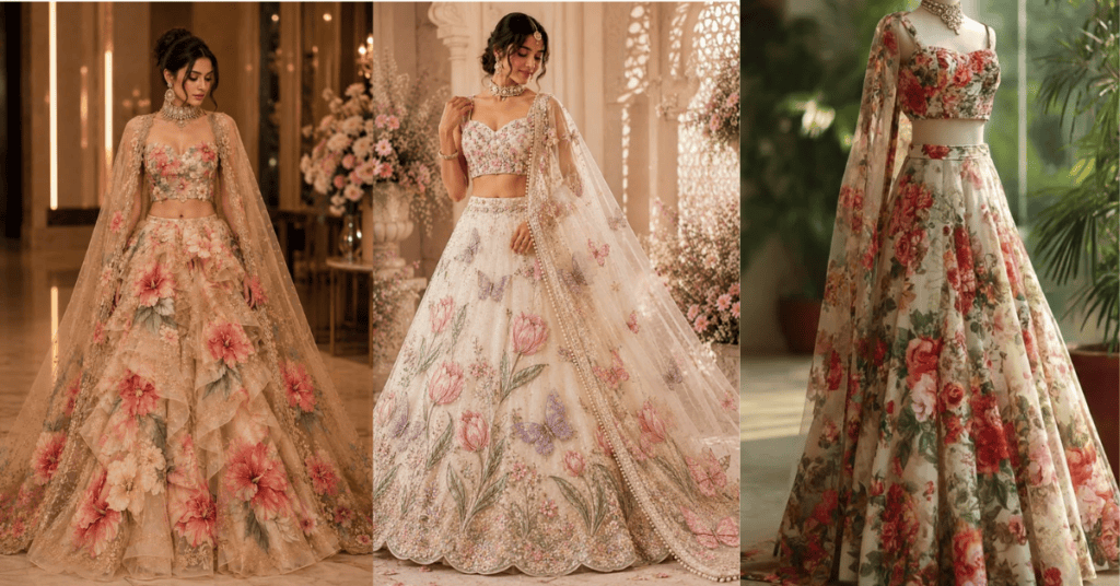 Floral Lehenga Designs 2026: