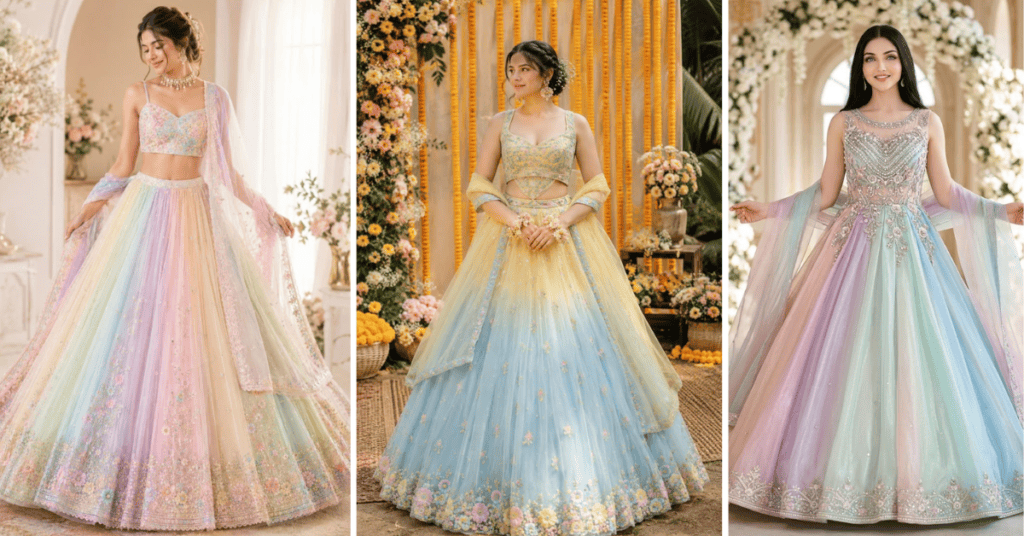 Pastel Lehenga Designs 2026