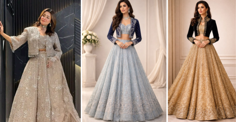 Jacket Lehenga Designs 2026 – Stylish Bridal and Wedding Lehenga