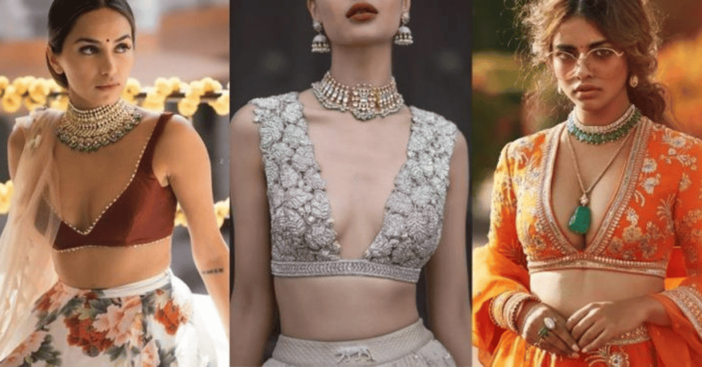 V Neck Choli