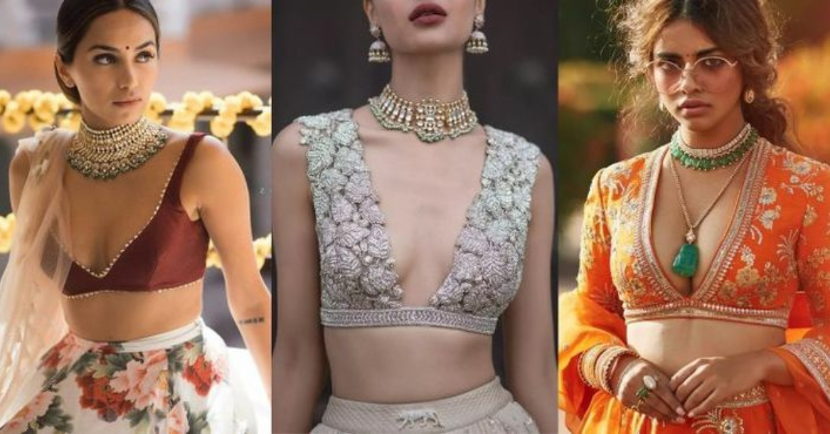 V Neck Choli
