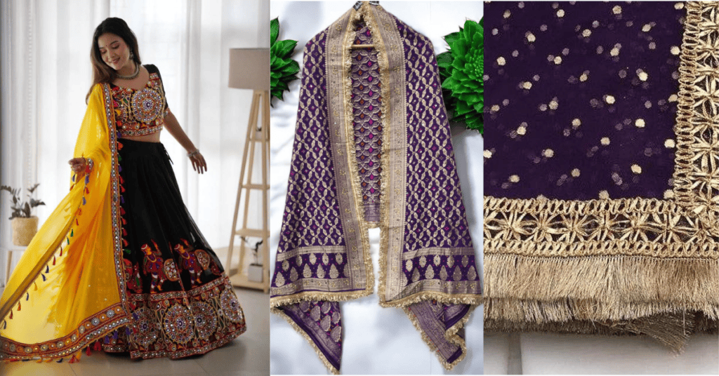 Mirror Dupatta Design