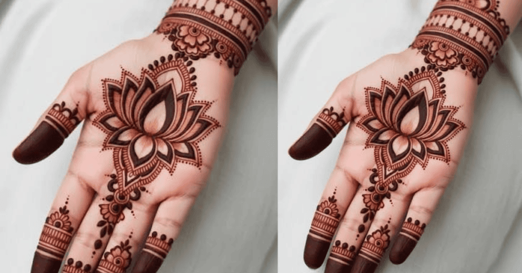 Lotus Mehndi Design | सिंपल और स्टाइलिश कमल मेहंदी डिज़ाइन