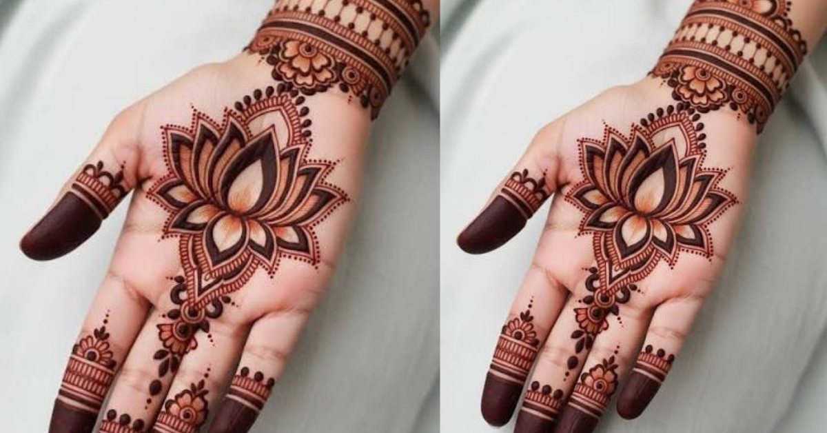 Lotus Mehndi Design | सिंपल और स्टाइलिश कमल मेहंदी डिज़ाइन