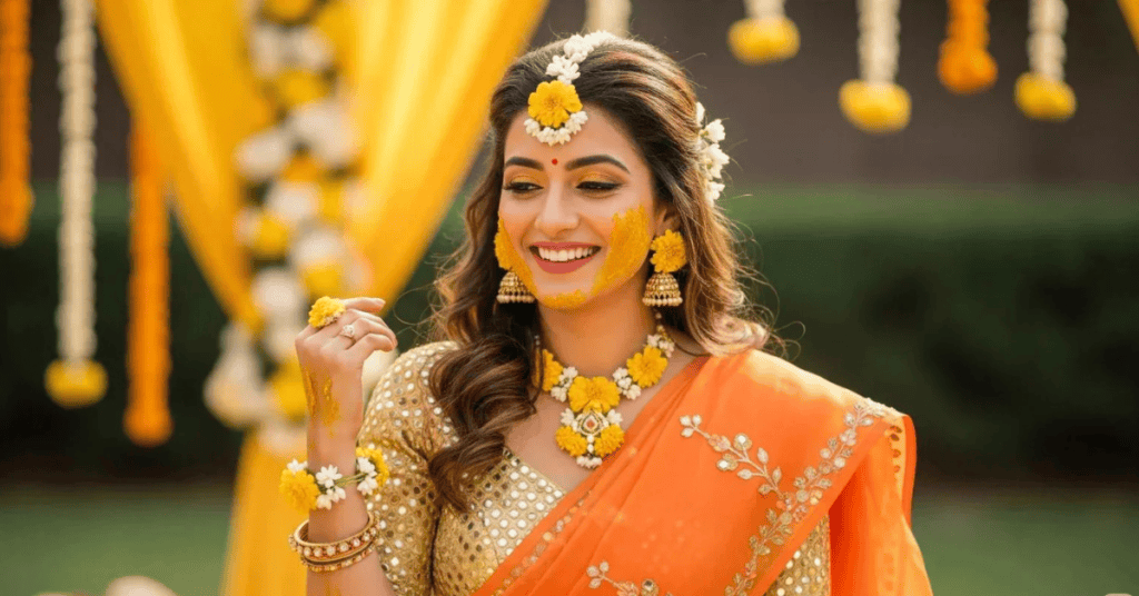 Haldi Look – लेटेस्ट ब्राइडल हल्दी लुक डिज़ाइन