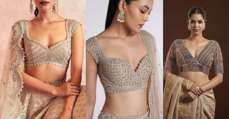 Stylish blouse designs latest for saree and lehenga