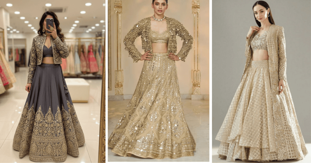 Jacket Lehenga Designs 2026 – Stylish Bridal and Wedding Lehenga