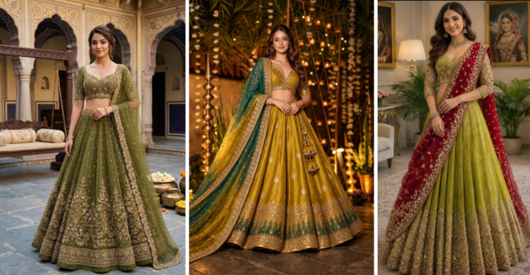 Mehndi Look Lehenga Designs 2026: