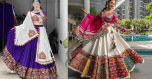 Gujarati Lehenga का सुंदर और पारंपरिक लहंगा डिजाइन गरबा और शादी के लिए