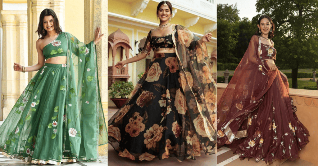 Organza Lehenga – लेटेस्ट ऑर्गेंजा लहंगा डिज़ाइन
