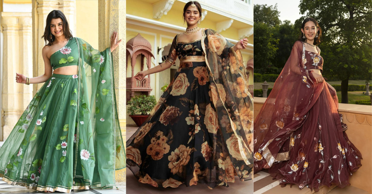 Organza Lehenga डिज़ाइन 10 खूबसूरत ऑर्गेंजा लहंगा डिज़ाइन नाम!
