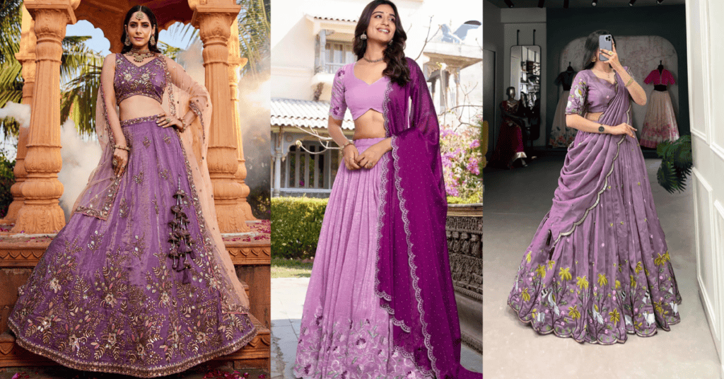 Purple Lehenga 2026 – शादी और सगाई के लिए खूबसूरत पर्पल लहंगा डिज़ाइन