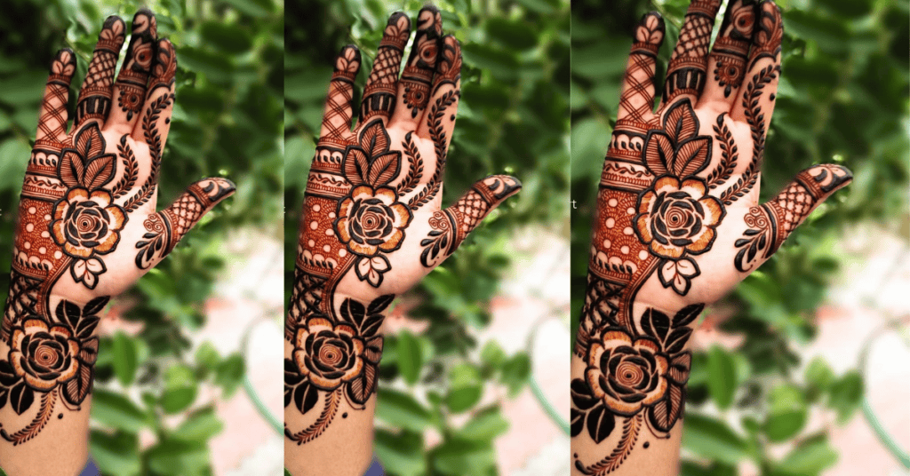 Arabic Mehndi Designs का सुंदर और आसान पैटर्न हाथों के लिए