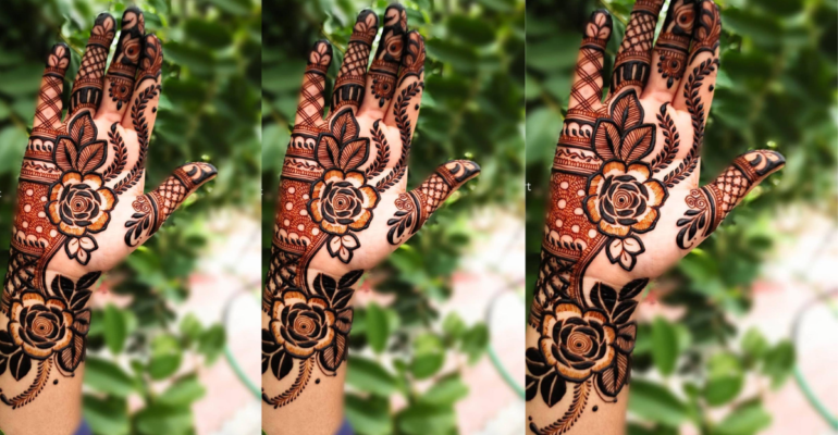 Arabic Mehndi Designs का सुंदर और आसान पैटर्न हाथों के लिए