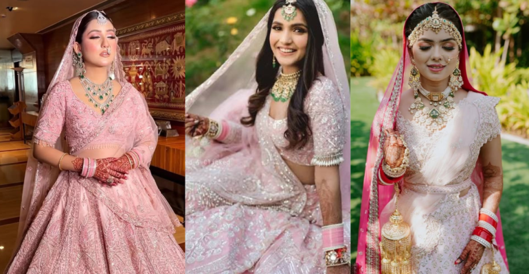 Peach Lehenga – पीच लहंगा डिजाइन