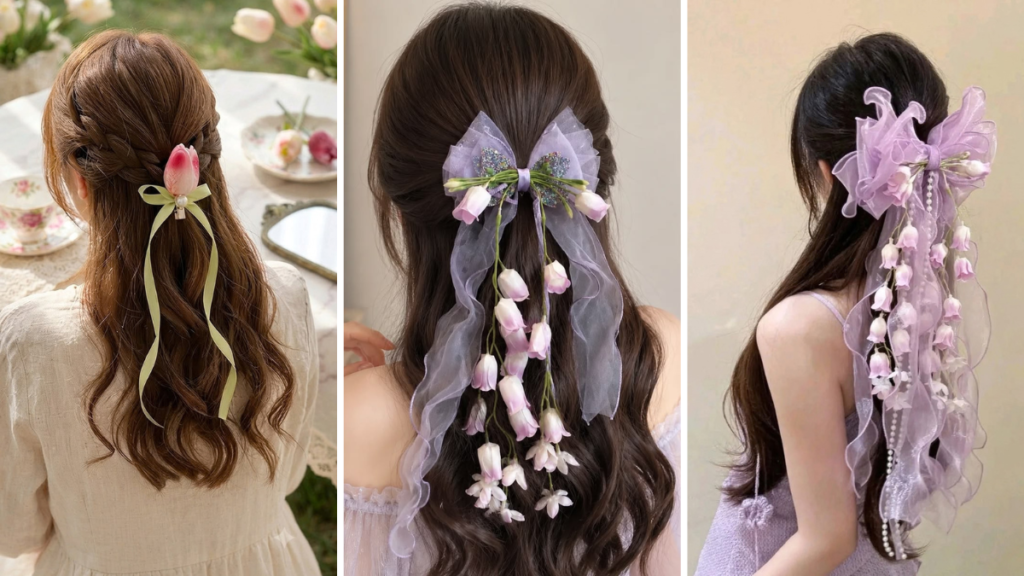 Hairstyle with Flower: