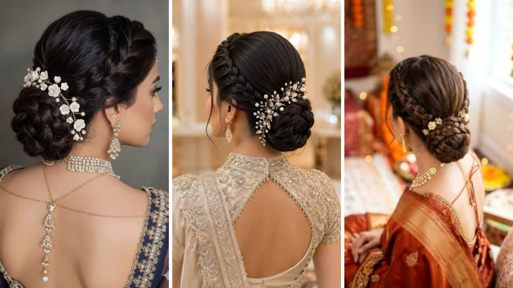 Hairstyle with Saree