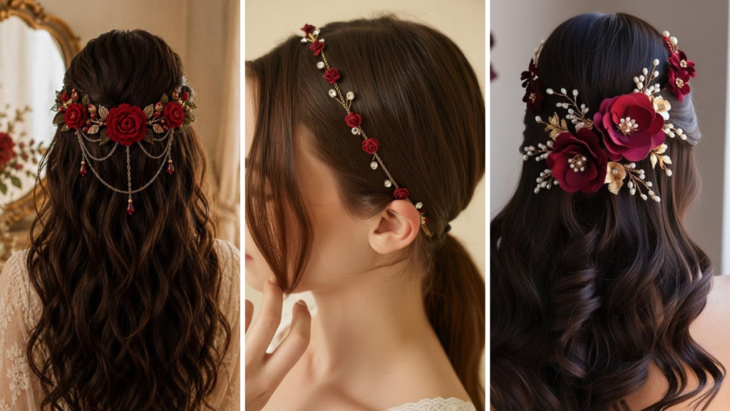 Hairstyle with Flower: