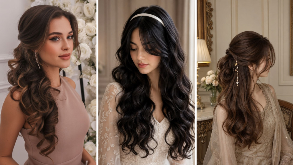 Hairstyle with Saree